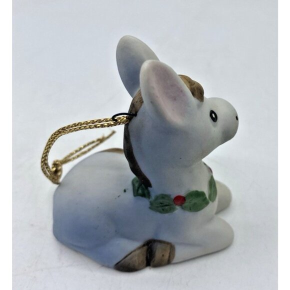 Vtg Homco Baby Donkey Figurine Porcelain Animal Ornament Nativity Holiday Decor - Picture 4 of 10